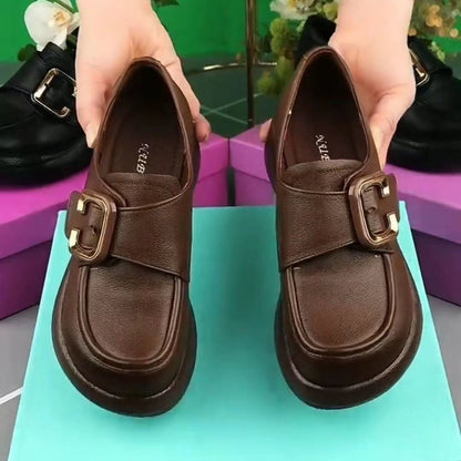 Zapatos de suela gruesa estilo británico